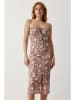 Happiness Istanbul Jurk beige/wit