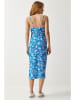 Happiness Istanbul Jurk blauw/wit