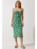 Happiness Istanbul Jurk groen/wit