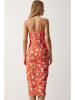 Happiness Istanbul Jurk oranje/wit