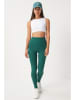Happiness Istanbul Legginsy w kolorze ciemnozielonym