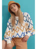 Trend Alacati Sweatshirt wit/oranje/blauw