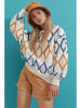 Trend Alacati Sweatshirt wit/oranje/blauw