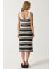 Happiness Istanbul Strickkleid in Creme/ Schwarz