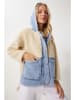 Happiness Istanbul Übergangsjacke in Creme/ Blau