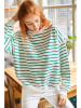 Olalook Sweatshirt in Weiß/ Grün