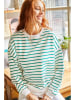 Olalook Sweatshirt in Weiß/ Grün