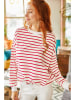 Olalook Sweatshirt in Weiß/ Rot