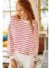 Olalook Sweatshirt in Weiß/ Rot