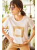 Olalook Shirt in Weiß/ Orange