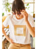 Olalook Shirt in Weiß/ Orange