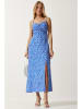 Happiness Istanbul Jurk blauw/wit