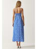Happiness Istanbul Jurk blauw/wit