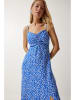 Happiness Istanbul Kleid in Blau/ Weiß