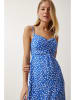 Happiness Istanbul Kleid in Blau/ Weiß