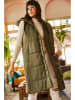Olalook Doorgestikte bodywarmer kaki