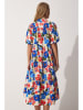 Happiness Istanbul Jurk crème/blauw/rood