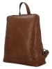 HIDE & STITCHES Leder-Rucksack in Hellbraun - (B)27 x (H)29 x (T)9 cm