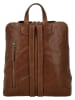HIDE & STITCHES Leder-Rucksack in Hellbraun - (B)27 x (H)29 x (T)9 cm