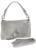 Florence Bags Leder-Schultertasche "Embros" in Silber - (B)23 x (H)15 x (T)6 cm