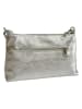Florence Bags Leder-Schultertasche "Embros" in Silber - (B)23 x (H)15 x (T)6 cm