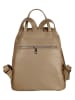 Florence Bags Skórzany plecak "Lacona" w kolorze beżowym - 34 x 28 x 16 cm
