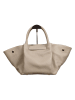 Florence Bags Skórzana torebka "Enfola" w kolorze beżowym - 50 x 22 x 17 cm