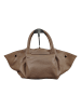Florence Bags Skórzana torebka "Enfola" w kolorze jasnobrązowym - 50 x 22 x 17 cm