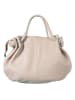 Florence Bags Skórzana torebka "Chiessi" w kolorze beżowym - 40 x 30 x 15 cm