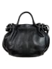 Florence Bags Leder-Henkeltasche "Chiessi" in Schwarz - (B)40 x (H)30 x (T)15 cm
