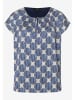 More & More Bluse in Beige/ Dunkelblau