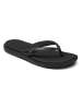Reef Leren teenslippers zwart