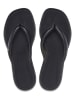 Reef Leren teenslippers zwart