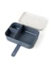 Sebra Lunchbox "Busy Builders" in Weiß/ Dunkelblau - (L)19 x (B)13 x (H)7 cm