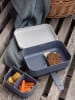 Sebra Lunchbox "Busy Builders" in Weiß/ Dunkelblau - (L)19 x (B)13 x (H)7 cm