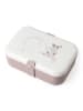 Sebra Lunchbox "Teeny Toes" wit/lichtroze - (L)19 x (B)13 x (H)7 cm