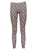 Juvia Leggings in Dunkelbraun/ Weiß