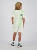Vingino Sweatshorts in Grün/ Weiß