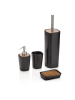 TFT Home Zeepschaaltje "Wood" zwart - (B)13 x (H)9 x (D)3 cm