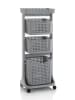 TFT Home Trolley "Huy" grijs - (B)44 x (H)82 x (D)34 cm