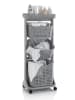 TFT Home Trolley "Huy" grijs - (B)44 x (H)82 x (D)34 cm
