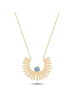 DI GIORGIO Vergulde ketting met edelstenen - (L)45 cm