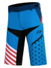 Protective Fahrradshorts "Meteor" in Blau/ Rot/ Schwarz