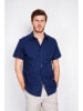 Secret du Lin Linnen blouse donkerblauw