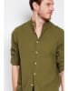Secret du Lin Linnen blouse kaki
