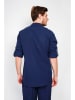 Secret du Lin Linnen blouse donkerblauw