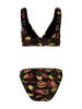Brunotti Bikini "Bodhi-Fruity" w kolorze czarnym ze wzorem