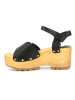 Kickers Leder-Sandaletten " Marron Brique" in Schwarz