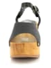 Kickers Leder-Sandaletten " Marron Brique" in Schwarz