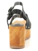 Kickers Leder-Sandaletten " Marron Brique" in Schwarz